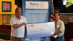 Arts Alliance Receives $500 Donation from the La Plata Rotary Club